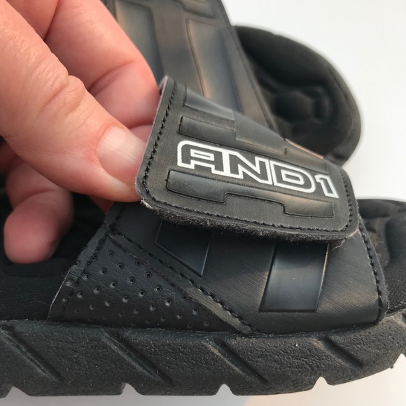 And1 Shoes And Boys 12 Soft Black Foam Padded Pool Beach Summer